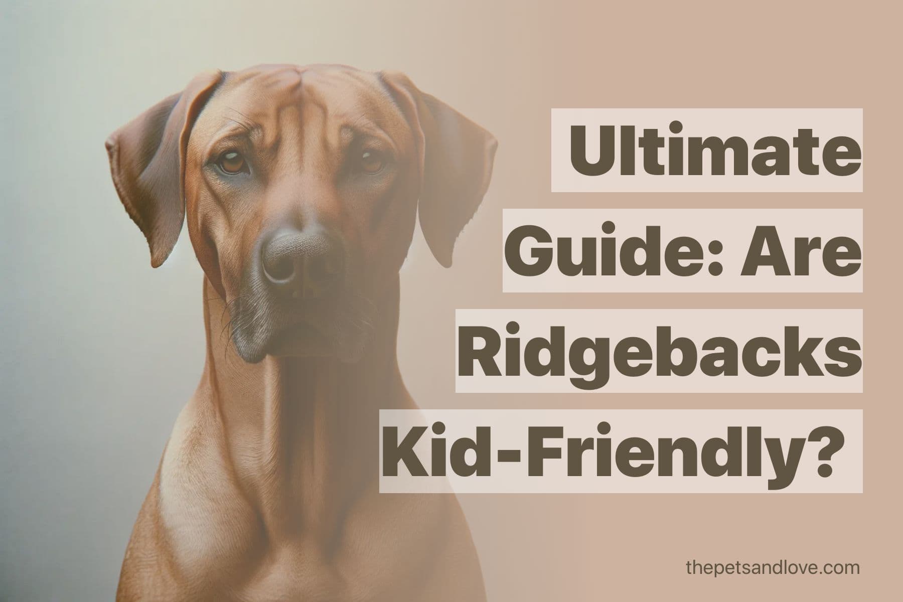 Is the Rhodesian Ridgeback a Good Family Dog for Kids?